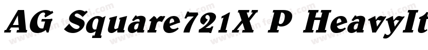 AG Square721X P HeavyItalic字体转换
